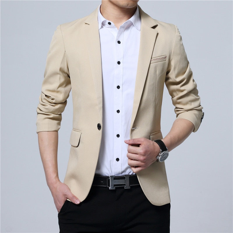 Men Blazer Fashion Slim casual blazer suit Designer jacket outerwear