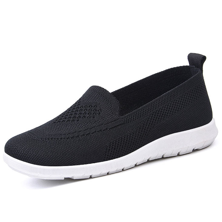 Autumn Women Loafers Flats Comfortable Knitted Cotton Slip-on