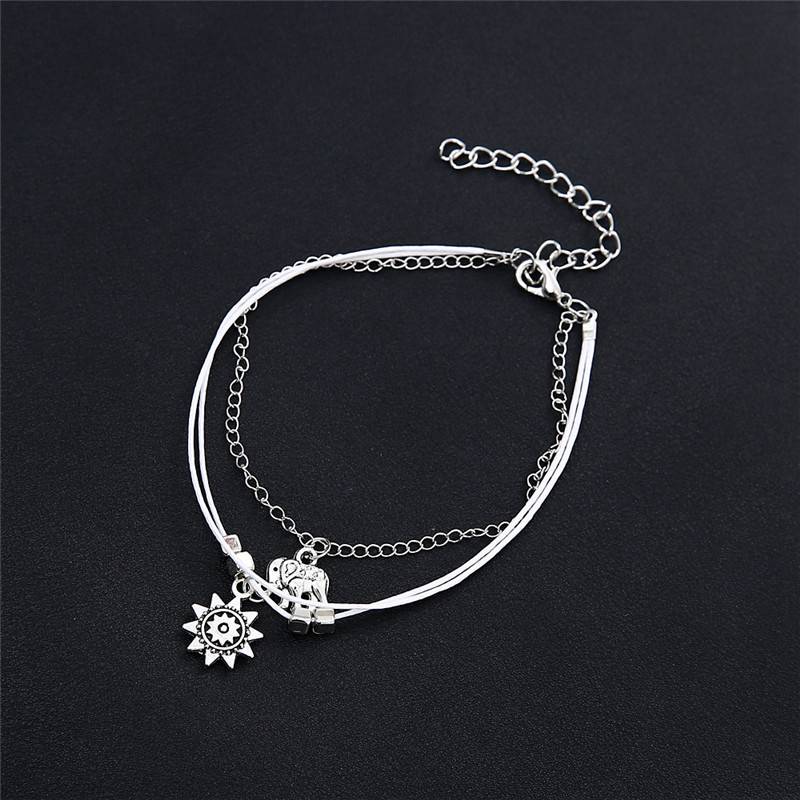 Bracelet 925 Plated Silver Fashion Beach Anklet