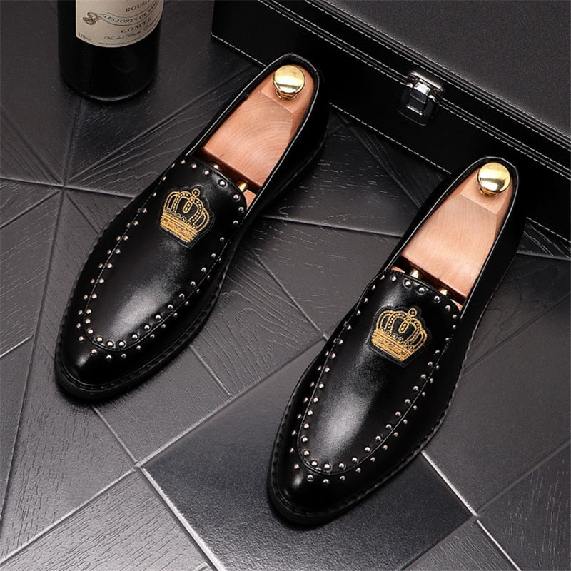 New Luxury Royal Style Men Handmade Embroidery Designer Loafers Casual Shoes