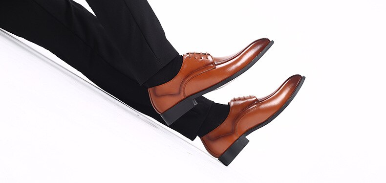 Men Shoes Dress Luxury Brand Elegant Design Business Formal Shoes