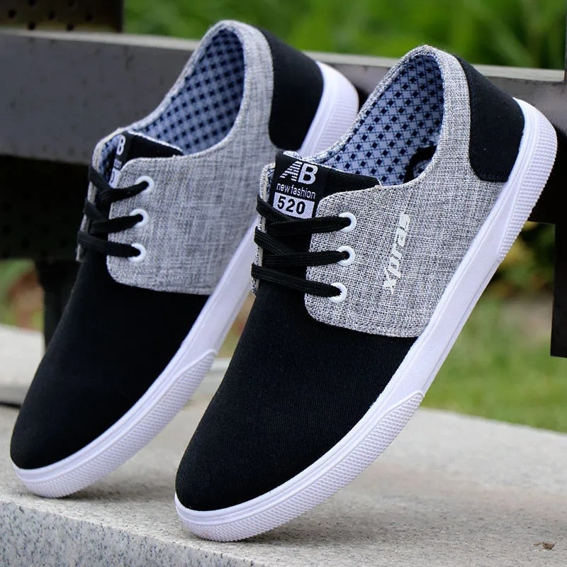 Men Canvas Shoes Basic Flats Comfort Loafers Casual Breathable Sneakers