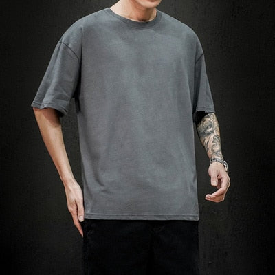 Men T Shirt Hip Hop Short Sleeve Casual Streetwear Top Tees