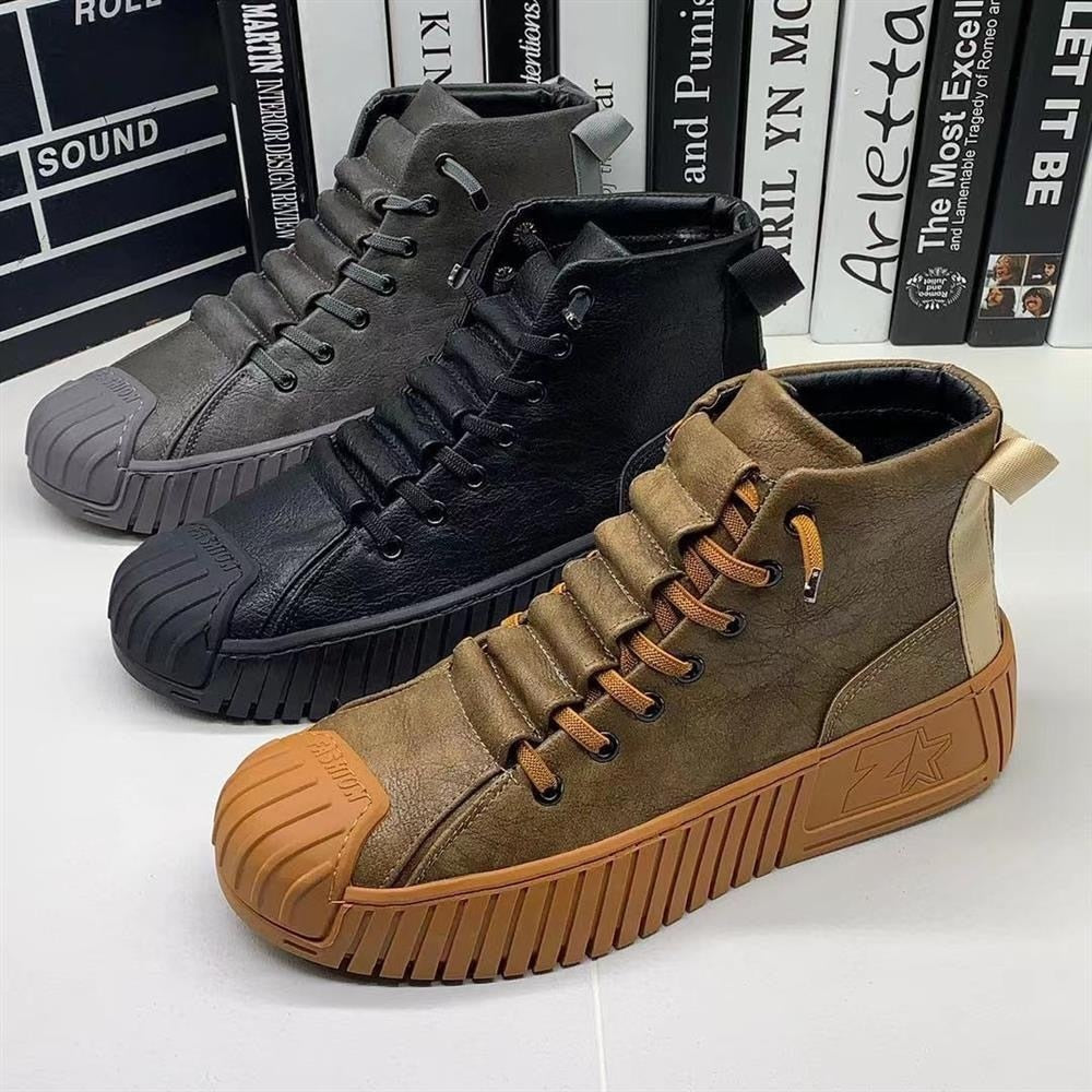 Men Boots Increased Boots Lace Up Casual Shoes Board Boot