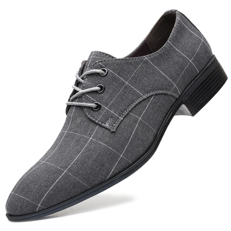 Men Classic Business Shoes Dress Shoes Pointed Toe Lace-Up Formal Shoes