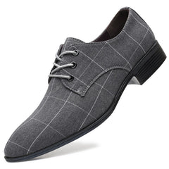 Men Classic Business Shoes Dress Shoes Pointed Toe Lace-Up Formal Shoes