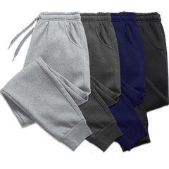 Men Long Pants Casual Fleece Sweatpants Soft Sports Jogging Pants