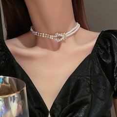 Pearl Choker Necklace  Clavicle Chain Fashion Necklace