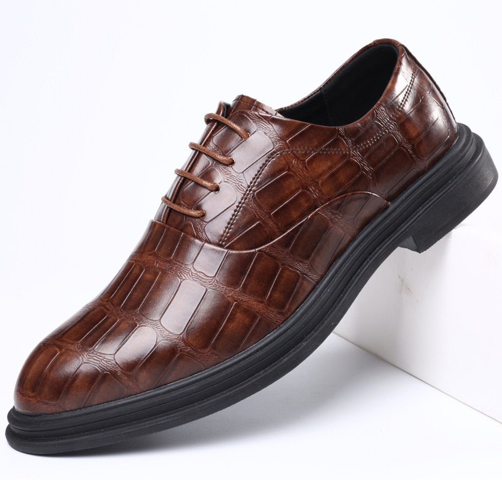 Men Shoes Fashion Formal Oxfords Male Dress Shoes Lace Up