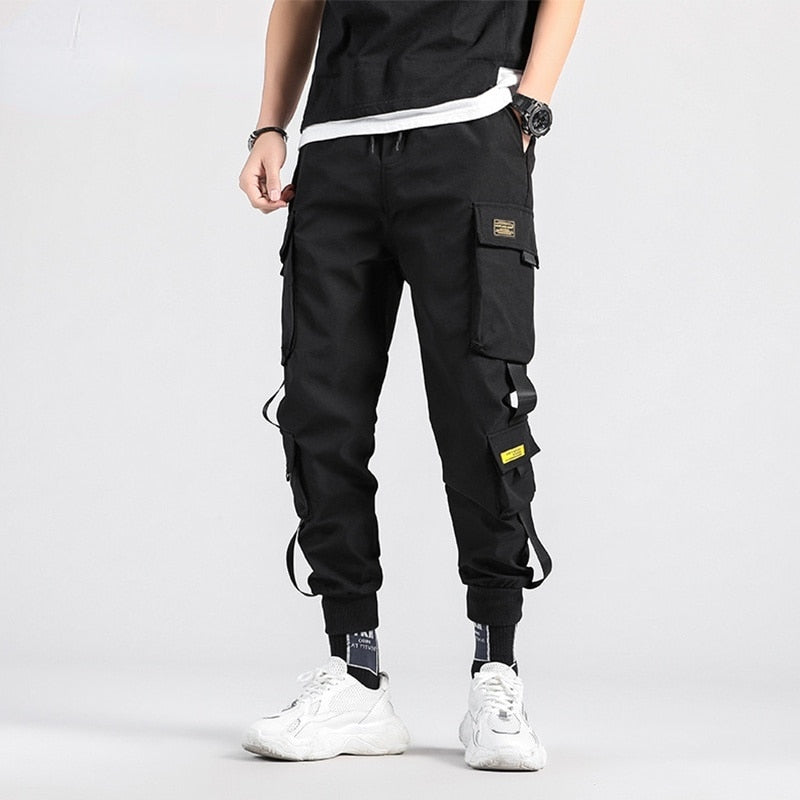 Hip Hop Pants Men Streetwear Punk Trousers Pant Pockets Joggers