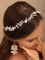 Bridal Headwear Rhinestone Flower Bridal Tiara Headbands