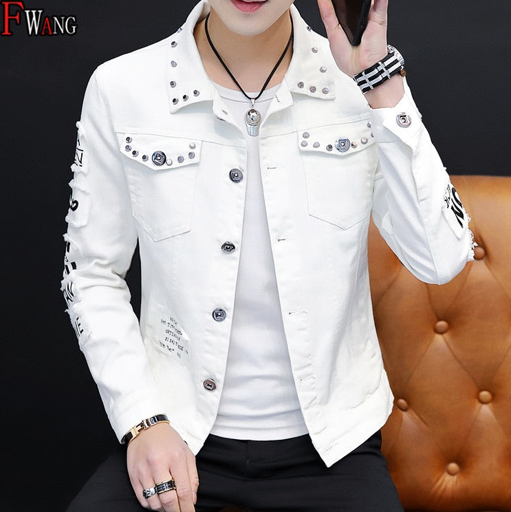 Jeans Coat Men Handsome Versatile Jacket Wear Summer