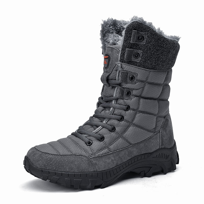 Men Winter Snow Boots Super Warm Hiking Boots Waterproof High Top Boots