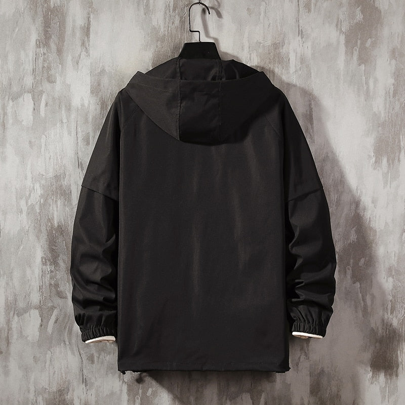 Men Jackets And Coats Hip Hop Windbreaker Overcoat