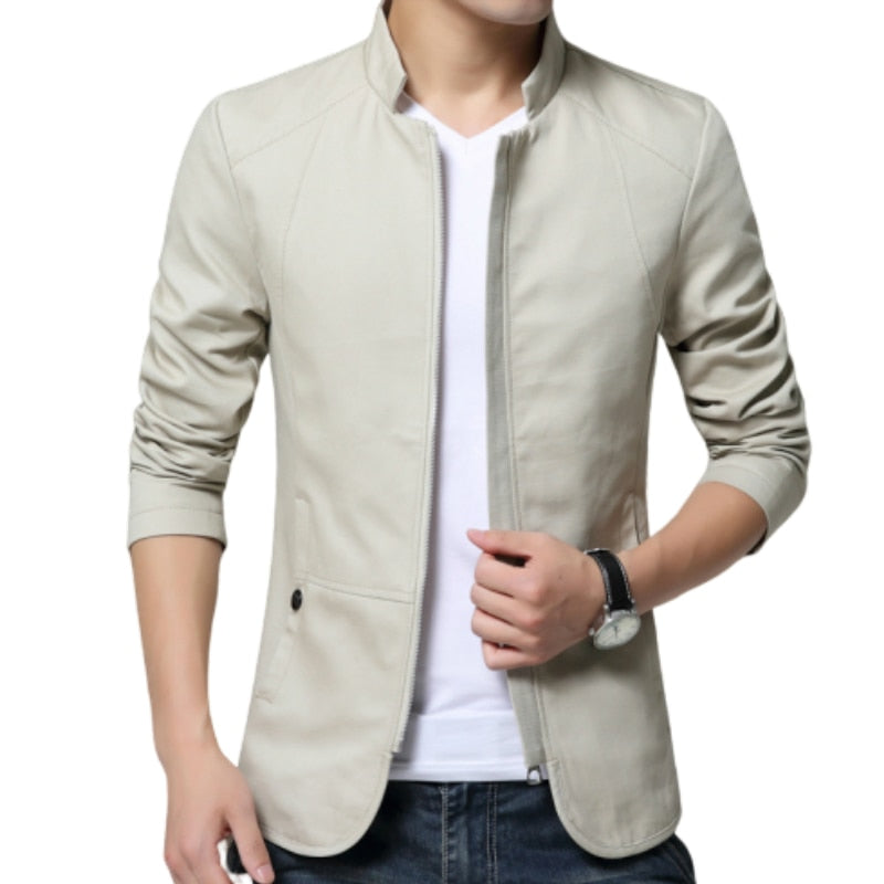 Jacket Standing Collar Jacket Coats Men Slim Fit Business Casual Jackets