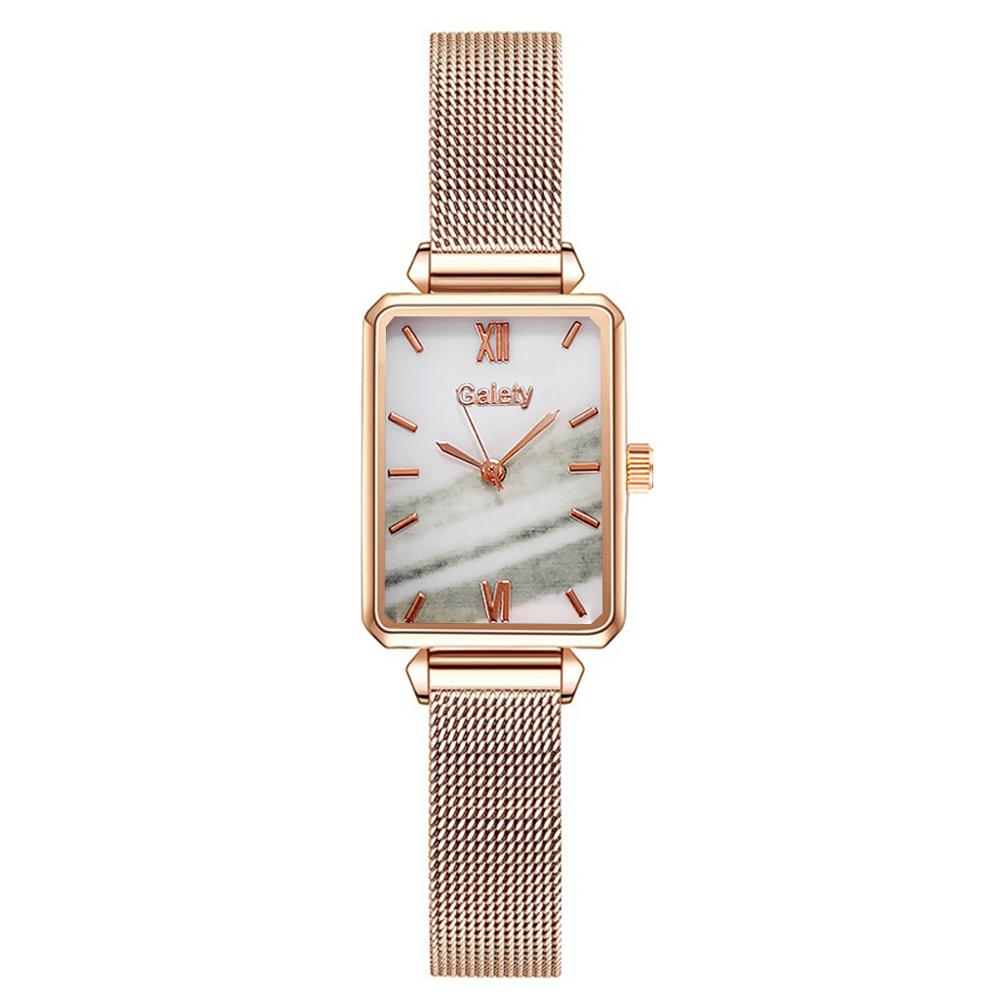 Women Watches Fashion Square Ladies Quartz Watch Bracelet Set