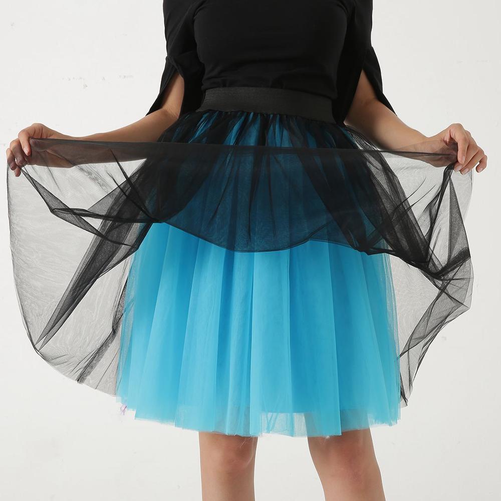 5 Layers Fashion Tulle Skirt Pleated TUTU Skirts Midi Skirt