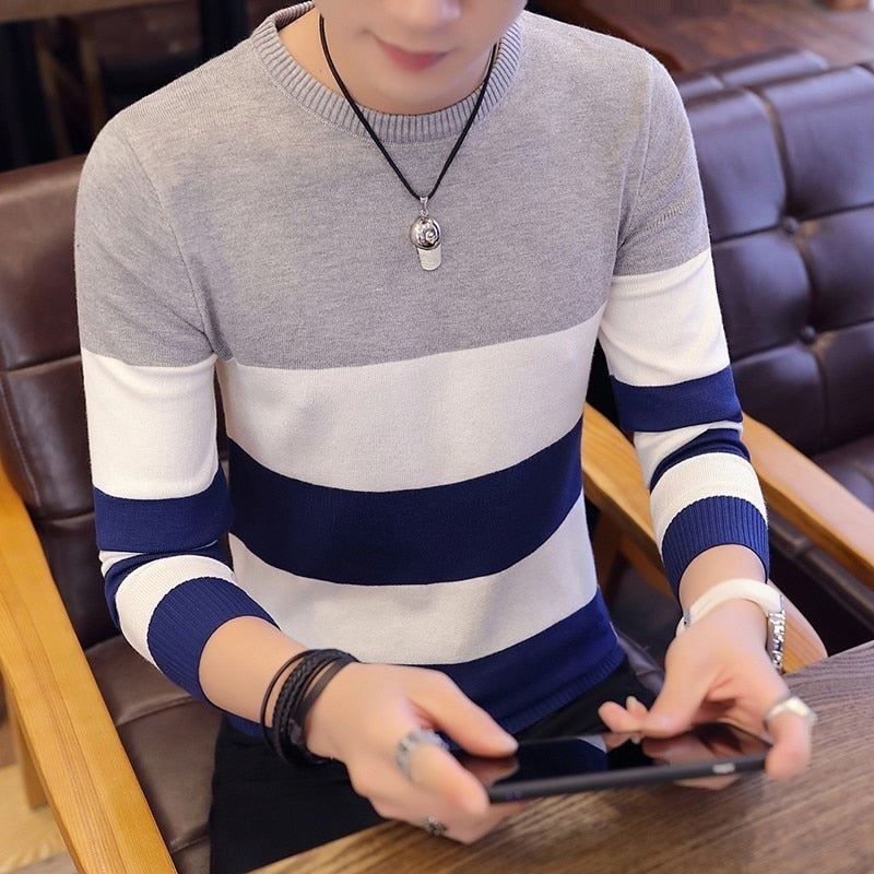 Sweaters And Pullovers Men Long Sleeve Knitted Sweater Pullovers Warm Coat