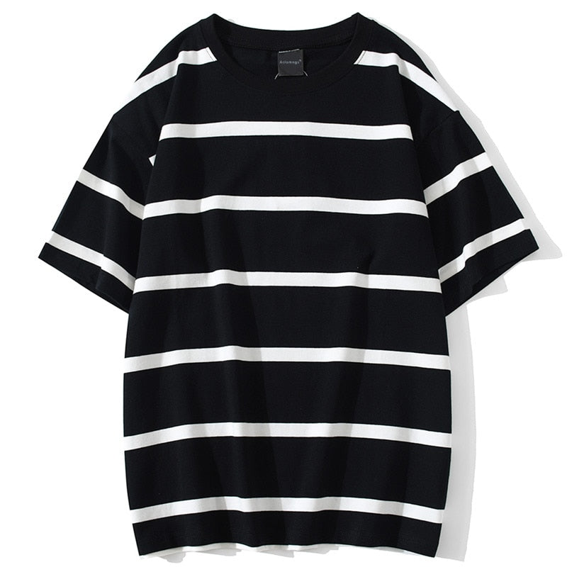 Men T Shirt Color Block Print Tee Shirts Simple Tops