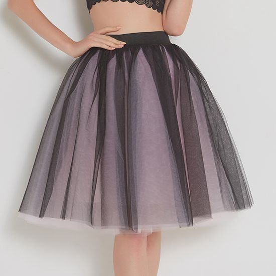 5 Layers Fashion Tulle Skirt Pleated TUTU Skirts Midi Skirt