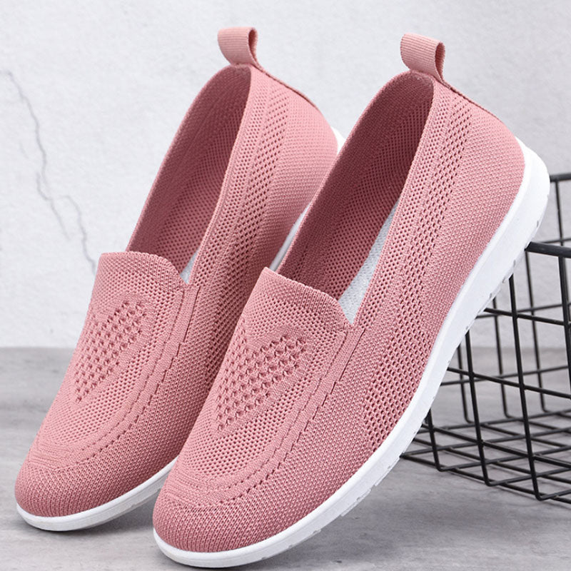 Autumn Women Loafers Flats Comfortable Knitted Cotton Slip-on