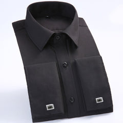 Men Shirt Single Patch Pocket Standard-fit Long Sleeve Shirts