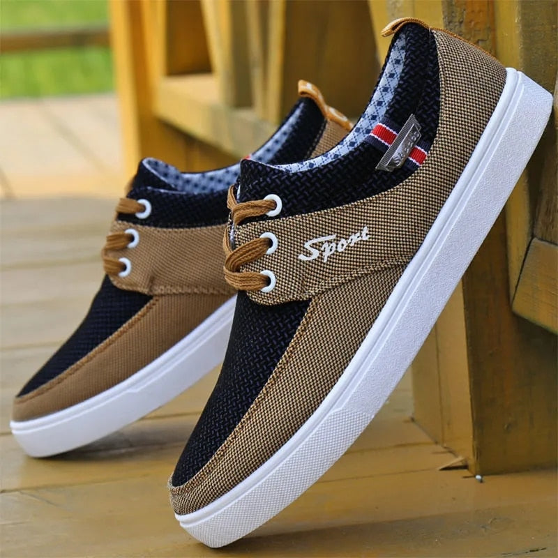 Men Canvas Shoes Basic Flats Comfort Loafers Casual Breathable Sneakers