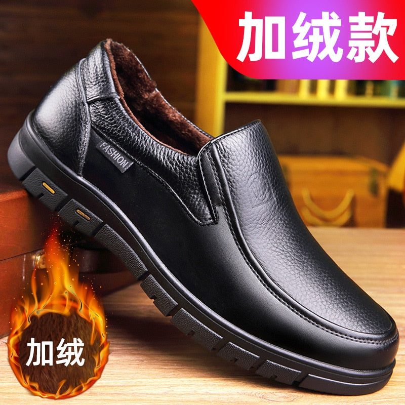 Men's Head Soft Anti-slip Rubber Loafers Shoes Casual Autumn Winter