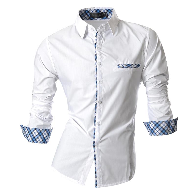 Men Casual Dress Shirts Fashion Stylish Long Sleeve