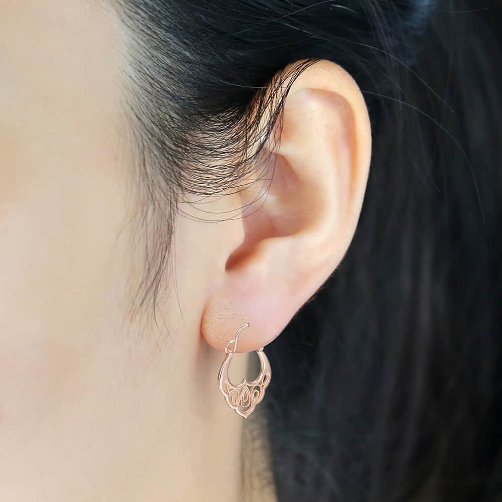 Rose Gold Color Drop Earrings Jewelry Earrings