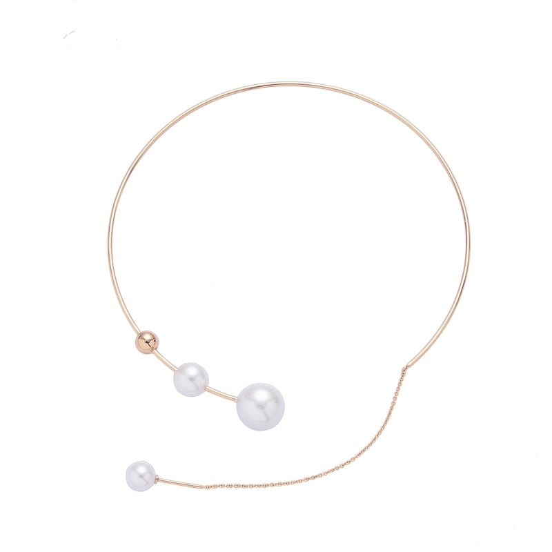 Pearl Choker Necklace  Clavicle Chain Fashion Necklace