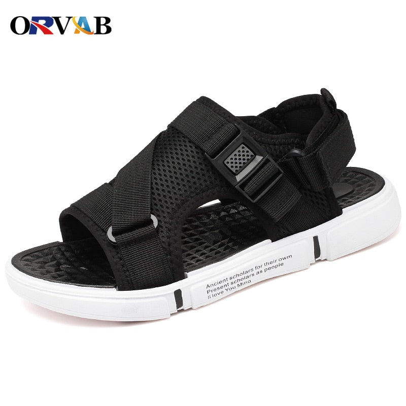 Men Sandals Soft Comfortable Non-Slip Shoes Beach Sandals Flat Shoes