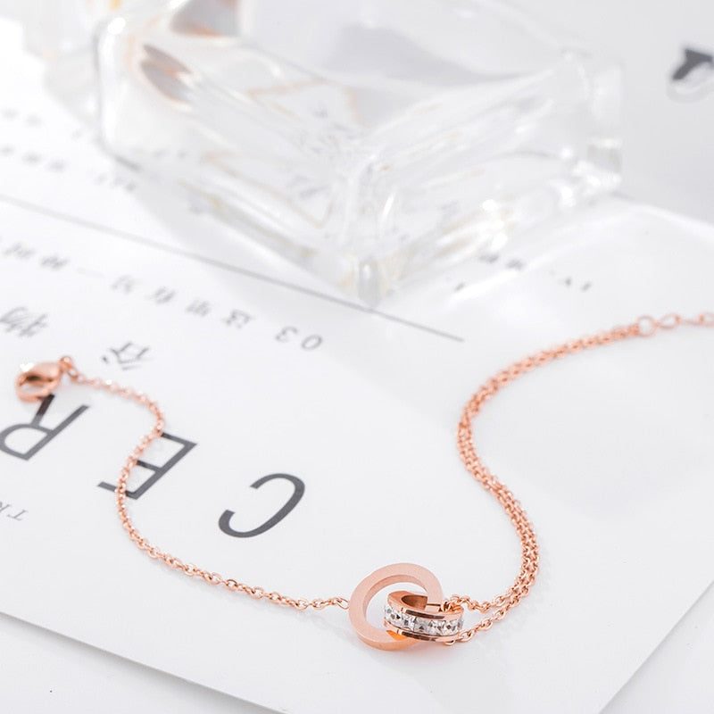 Rose Gold Stainless Steel Anklet Bracelet