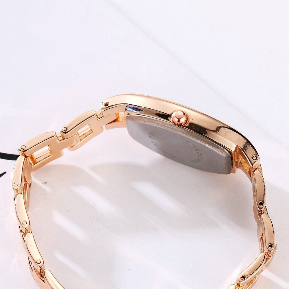 Fashion Watches Women Waterproof Rose Gold Lady Quartz