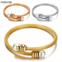 Fashion Pearl Jewelry HOT Sale New Women Cable Bangles