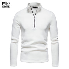 Warm Men Long-sleeved Sweater Stand-up Collar Zipper Sweater