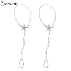 2 Pcs/Set Pearl Ankle Chain Beach Wedding Foot