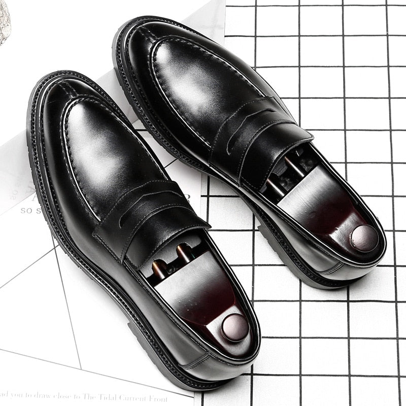 Luxury Men Flats Dress Shoes Formal Business Oxfords Shoes