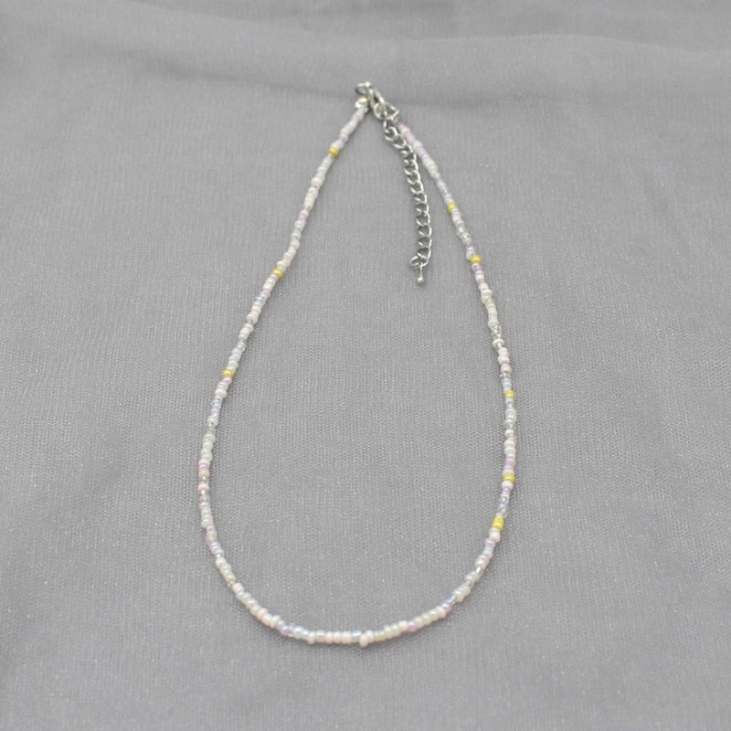 Simple Seed Beads Strand Choker Necklace