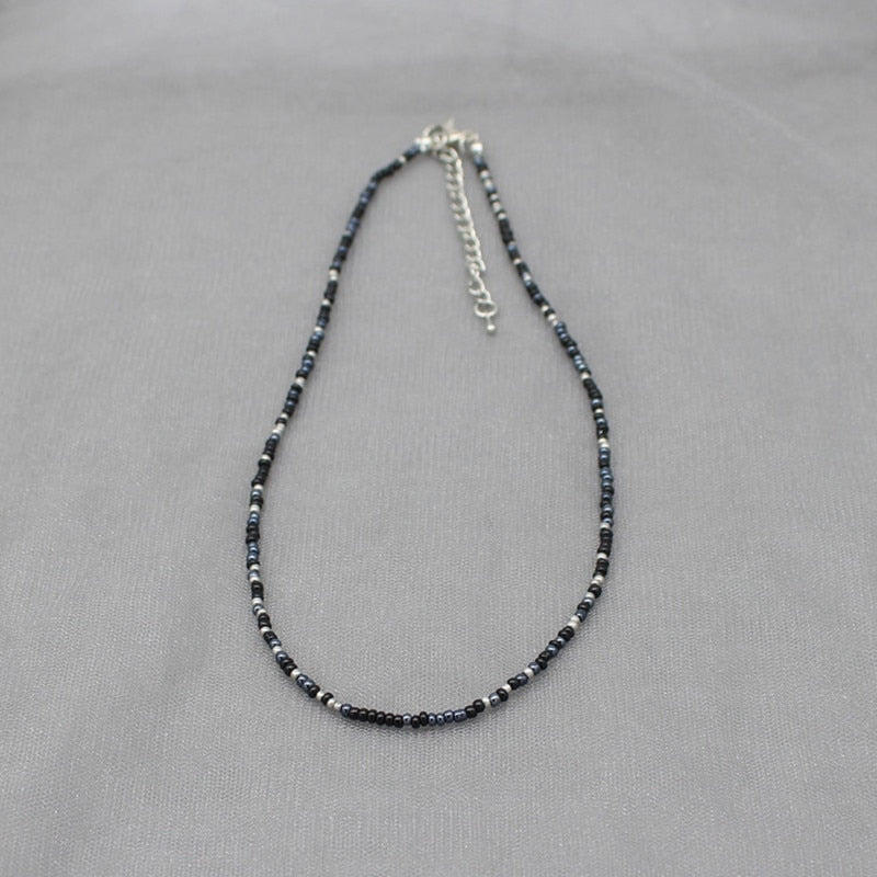 Simple Seed Beads Strand Choker Necklace