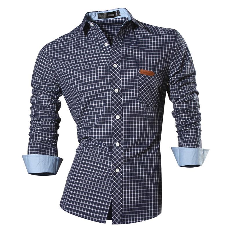 Men Casual Dress Shirts Fashion Stylish Long Sleeve