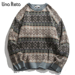 Men Sweater Hip Hop Streetwear Print Pullover Tops Sweater