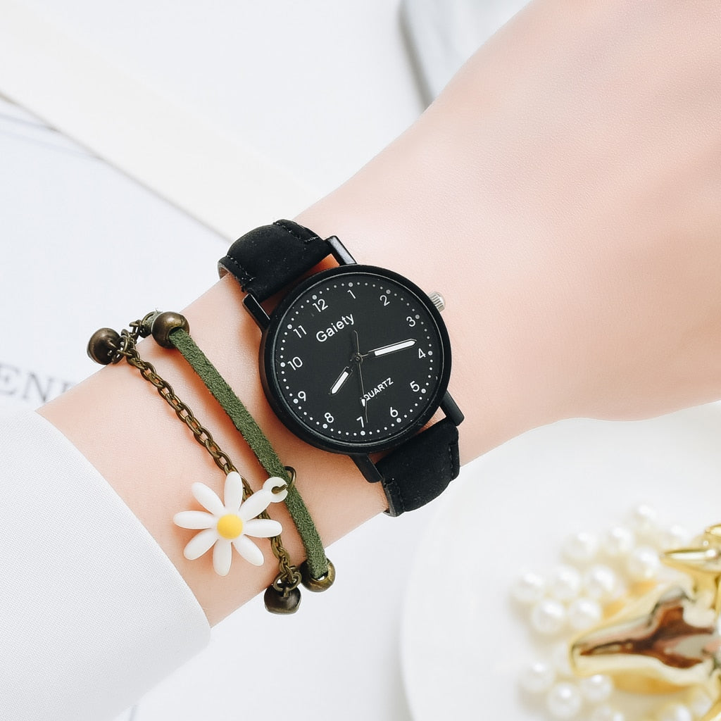 Strap Watch Casual Ladies Quartz Wristwatch Female Bracelet