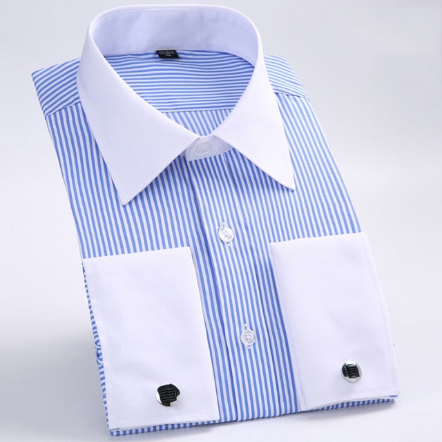 Men Shirt Single Patch Pocket Standard-fit Long Sleeve Shirts