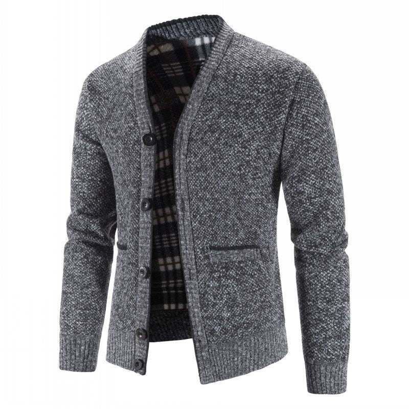 Sweaters Men Winter Thicker Knitted Cardigan Slim Fit Knit Warm Sweater Jackets Knit