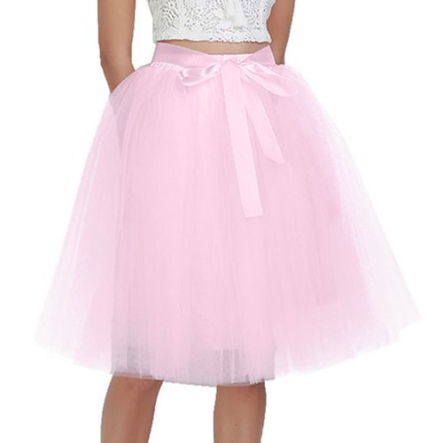 6Layers 65cm Fashion Tulle Skirt Pleated Tutu Skirts