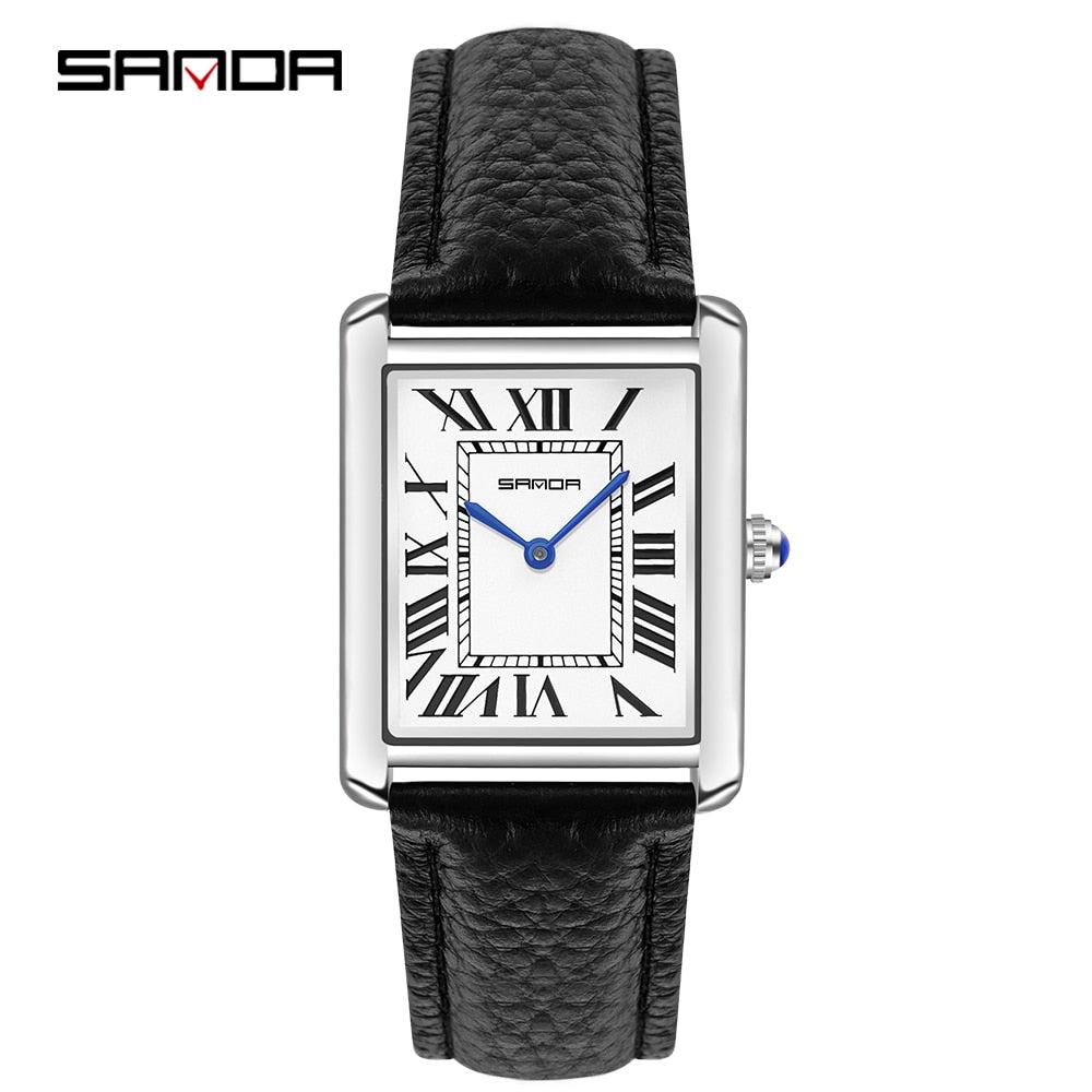 Sanda Rectangular Wrist Watches Ladies Band Quartz