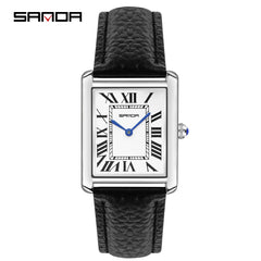 Sanda Rectangular Wrist Watches Ladies Band Quartz