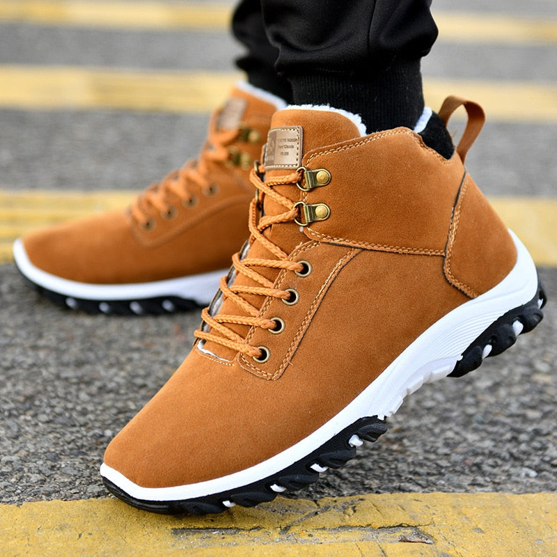 Winter Boots Men Snow Boots Winter Warm Sneakers Anti-skid Shoes