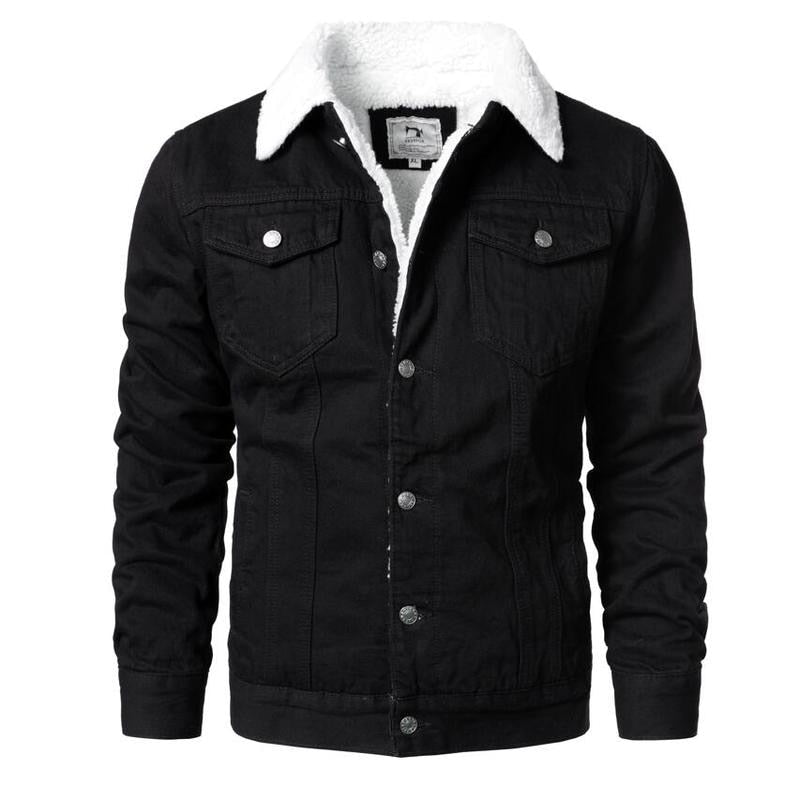 Men Denim Jackets Slim Casual Coats Thicker Winter Jean Jackets Warm Coats